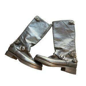 FRYE Veronica Back-Zip black leather boot size 9B #77552